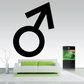 Mars astrological decal, black male symbol