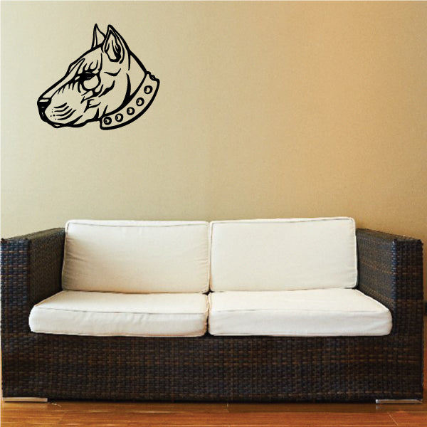 Image of Mascot Doberman Wall Decal - Vinyl Decal - Car Decal - 001