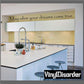 Wall decal with “May olive your dreams come true” lettering