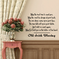 Old Irish blessing wall decal with quote text in black cursive: May the road rise