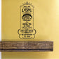 Irish blessing wall decal with stacked quote and heartburst accents