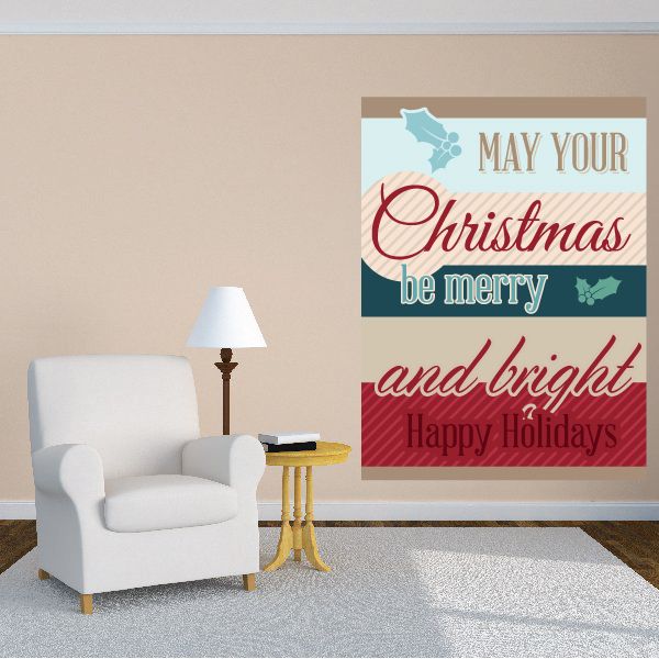 Image of May Your Christmas Be Merry and Bright Quote Sticker