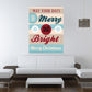 Christmas quote sticker with 'Merry and Bright' and 'Merry Christmas' text