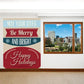 Holiday quote sticker reading “May Your Days Be Merry and Bright” “Happy Holidays”