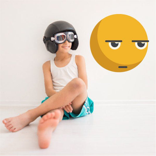Image of Mean Emoticon Wall Decal - Vinyl Decal - Car Decal - Idcolor018