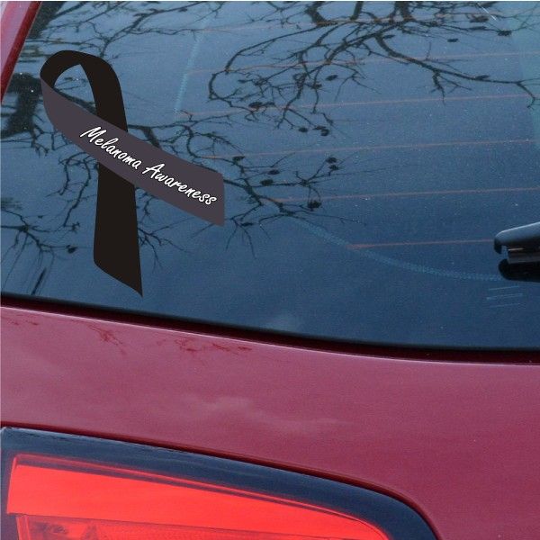 Image of Melanoma Awareness Ribbon Vinyl Sticker