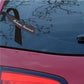 Black melanoma awareness ribbon vinyl sticker, 'Melanoma Awareness' text