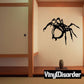 Menacing spider vinyl decal, black cartoon spider