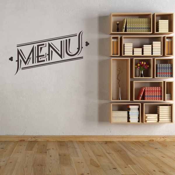 Image of Menu Calligraphicornament Wall Decal - Vinyl Decal - Car Decal - Id005