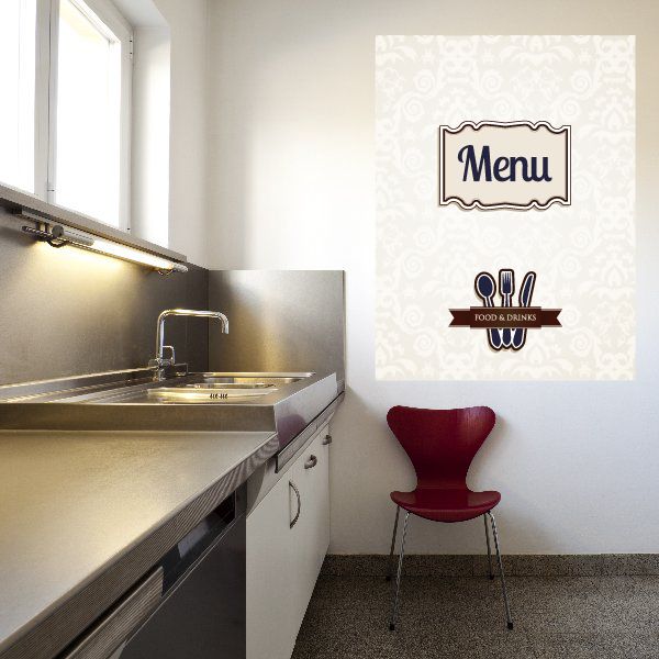 Image of Menu Food & Drinks Resturant Menu Wall Decal - Vinyl Decal - Car Decal - Idcolor001