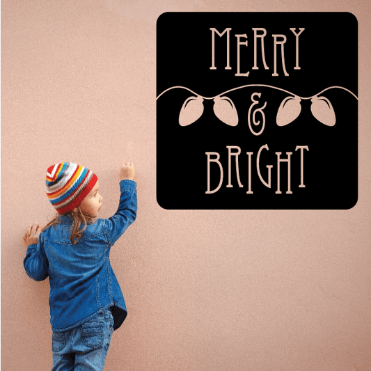 Image of Merry and Bright Christmas Lights Decal