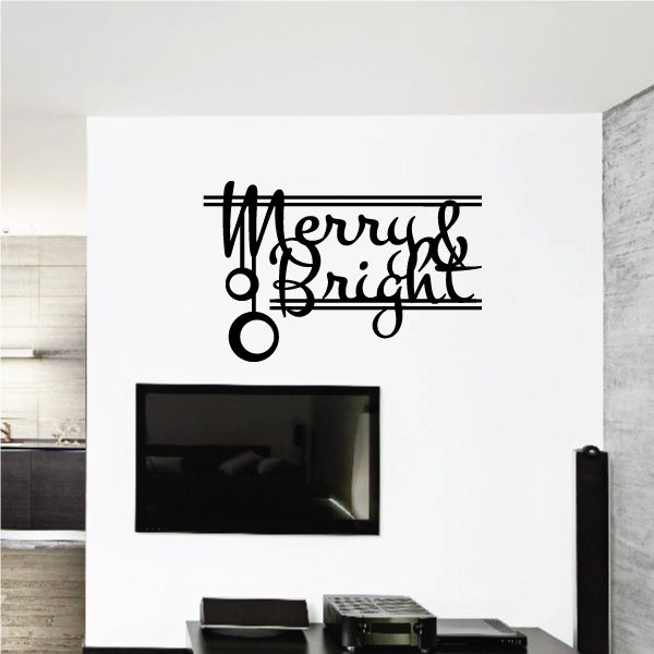 Image of Merry and Bright Ornaments Decal