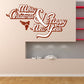 Christmas and New Year wall decal with holly berries and cursive message
