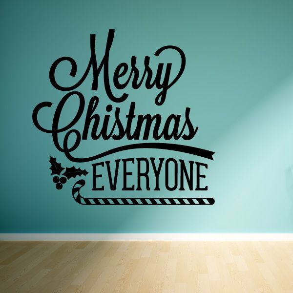 Image of Merry Christmas Everyone Quote Decal