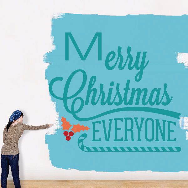 Image of Merry Christmas Everyone Quote Printed Decal