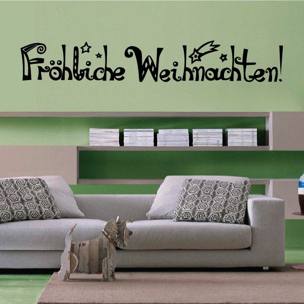 Image of Merry Christmas Frohliche Weihmachten Fun Decal