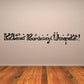 Wall decal with stylized Hungarian Christmas greeting text and star accents
