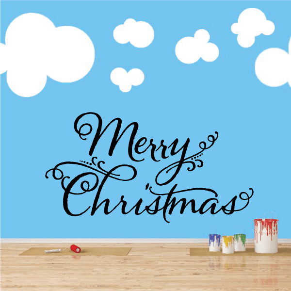 Image of Merry Christmas Loops Quote Decal