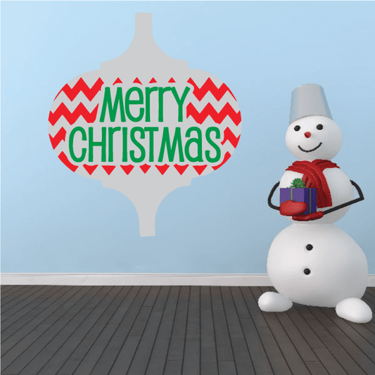 Image of Merry Christmas Ornament Sticker