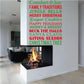 Holiday typography printed decal with colorful stacked Merry Christmas phrases