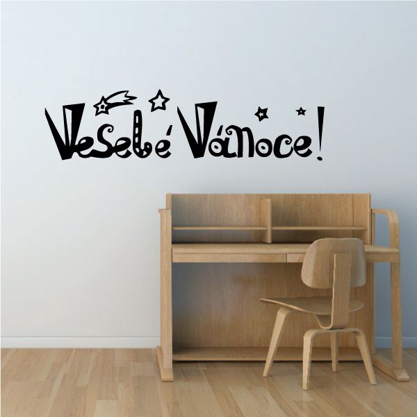 Image of Merry Christmas Vesele Vanoce Decal