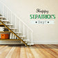 St. Patrick's Day banner decal: 'Happy' with green 'ST. PATRICK'S DAY' lettering