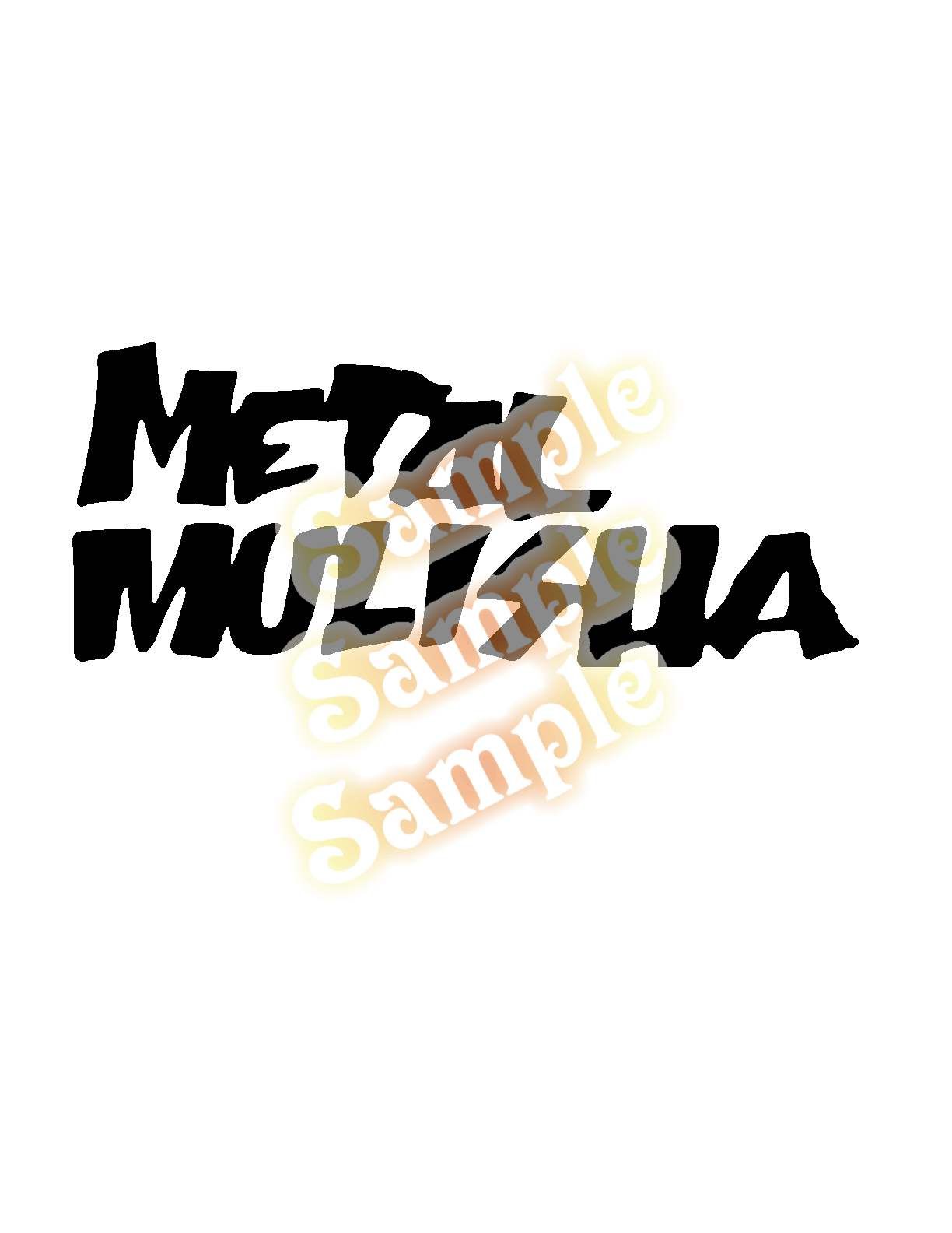 Image of Metal mulish Simple Text Decal