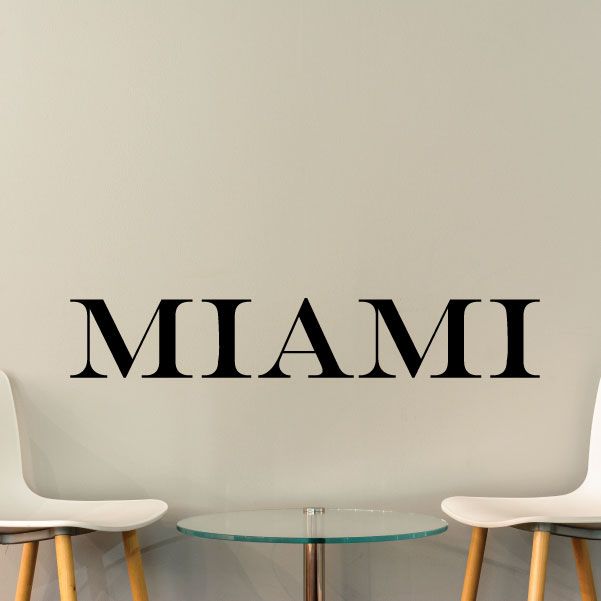 Image of Miami Text Decal