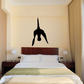 Black mid-flight crane wall decal silhouette