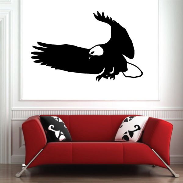 Image of Mid Flight Hovering Eagle Decal