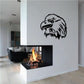 Eagle head wall decal in black line art
