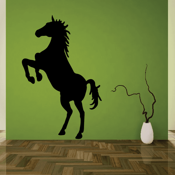 Image of Mighty Standing Horse Silhouette Decal