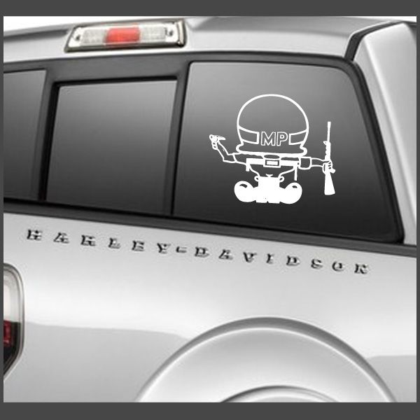 Image of Military Police Cartoon Decal