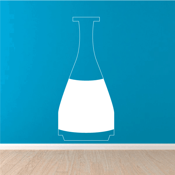 Milk bottle sticker with white bottle silhouette