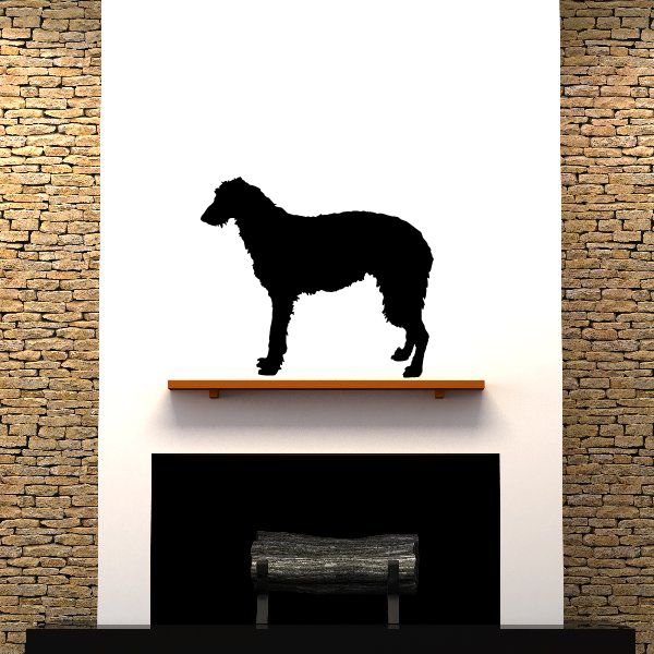 Black dog silhouette wall decal