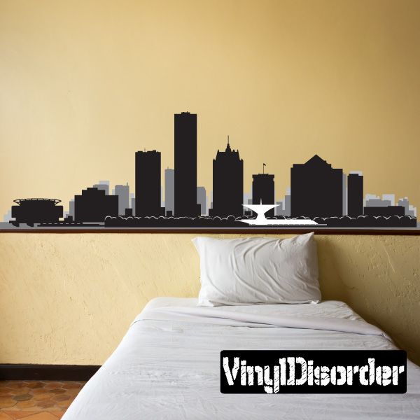 Image of Milwaukee Wisconsin Skyline Decal