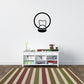 Mini incandescent globe Christmas light decal: black circular bulb outline
