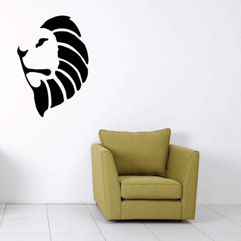 Image of Minimalistic Lion Head Decal