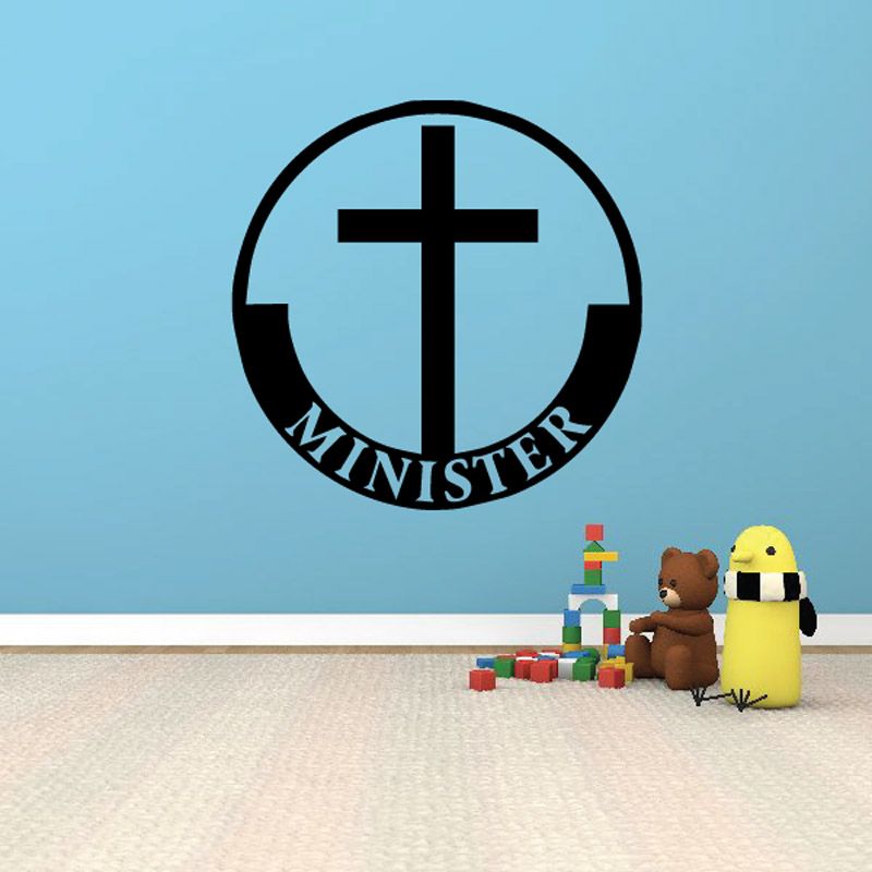 Image of Minister Cross Decal