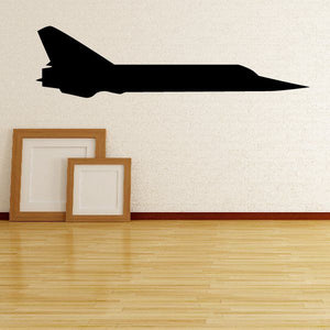 Aircraft profile decal with black jet silhouette