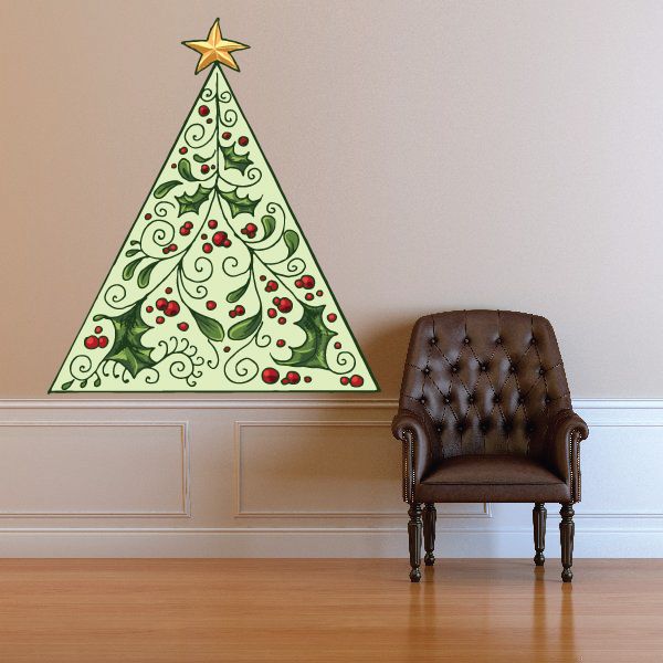 Image of Mistletoe Christmas Tree Sticker