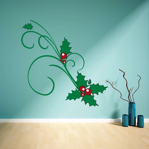 Image of Mistletoe Sprig Printed Die Cut Decal