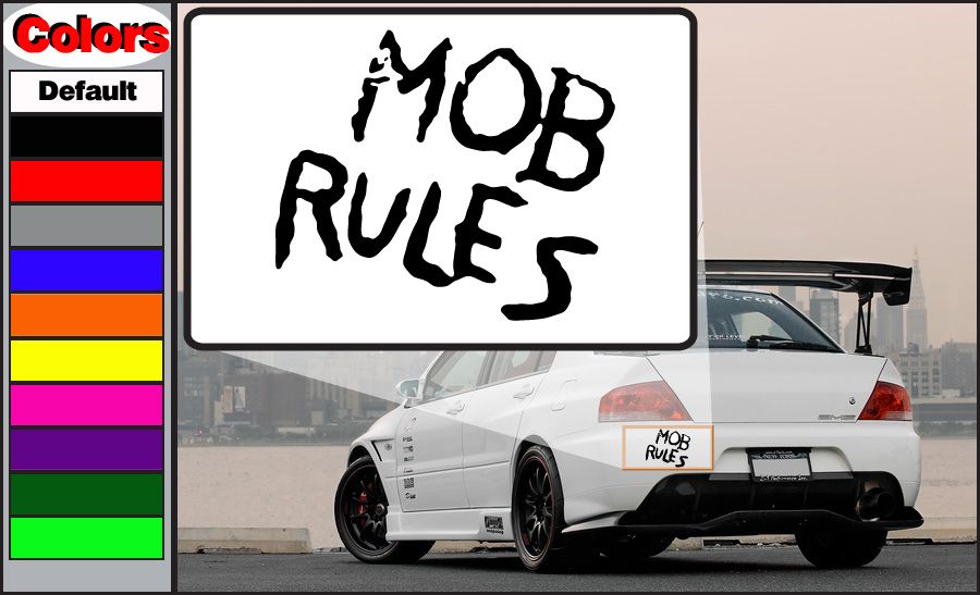 Image of MOB Rules Decal