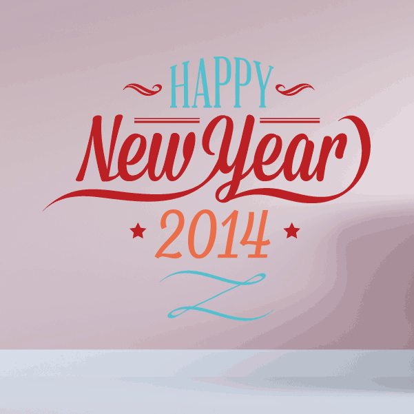 Image of Modern New Year Printed Die Cut Decal