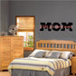 Black wall decal with cursive text, 'a little just above queen'