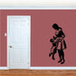Mother and daughter silhouette decal, mom lifting child