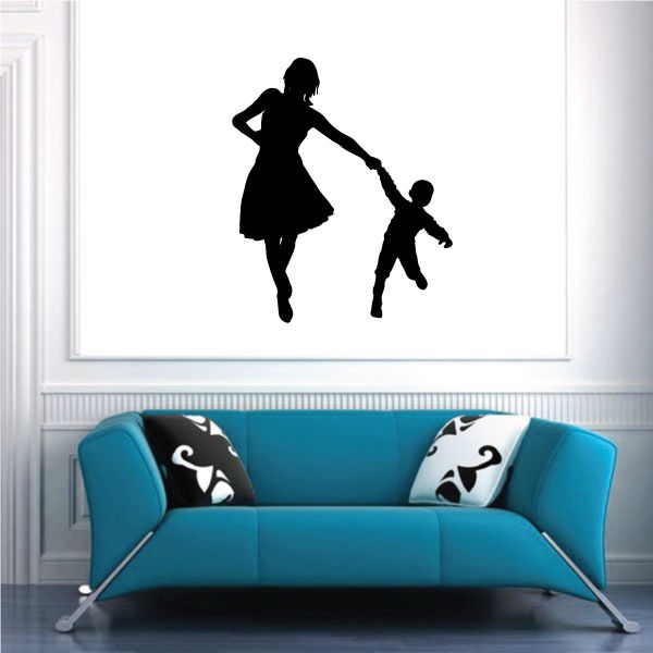 Image of Mom Plays with Child Decal