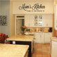 Mom's Kitchen wall decal with cursive “Take It or Leave It” text