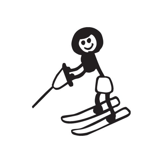 Image of Mom Skiing Decal