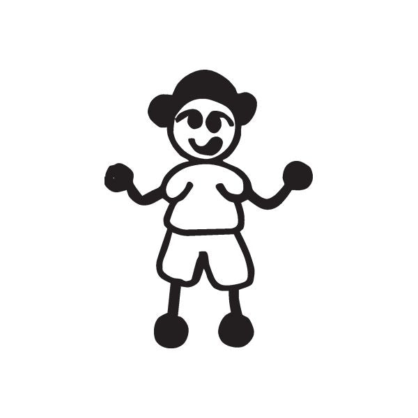 Black mom smiling with swirly hair decal